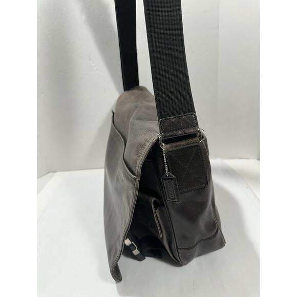 Vintage Coach Messenger Leather Briefcase Laptop Bag Strap Large H1S-5233 RARE - Picture 2 of 16